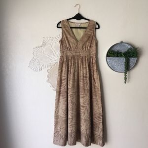 Sundance tropical palm print sleeveless maxi dress